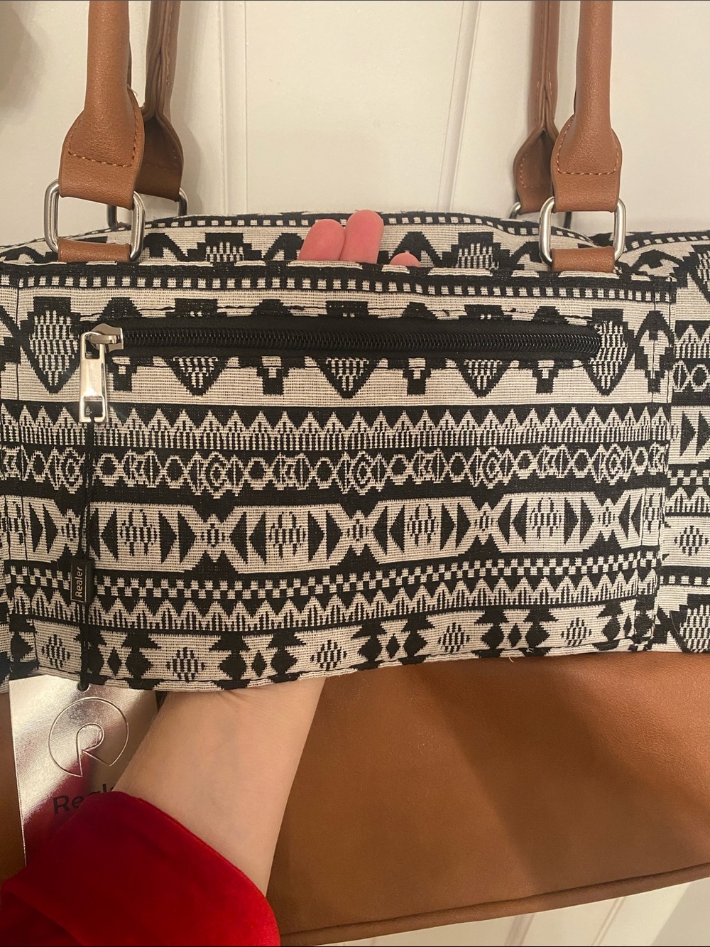 Realer NET B&W Aztec weekender Bag - Picture 3 of 7